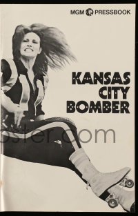 4a406 KANSAS CITY BOMBER pressbook '72 sexy roller derby girl Raquel Welch, hottest thing on wheels