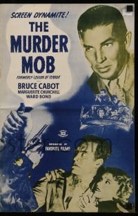 4a420 LEGION OF TERROR pressbook R40s Bruce Cabot & Marguerite Churchill, The Murder Mob!