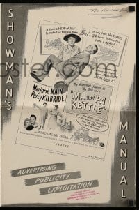 4a427 MA & PA KETTLE pressbook '49 Marjorie Main & Percy Kilbride in the sequel to The Egg and I!