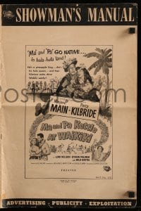 4a428 MA & PA KETTLE AT WAIKIKI pressbook '55 this time Main & Kilbride have gone native in Hawaii!
