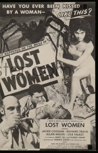 4a442 MESA OF LOST WOMEN pressbook '52 grown up Jackie Coogan vs super women who kissed & killed!