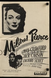 4a443 MILDRED PIERCE pressbook R56 Joan Crawford is the woman most men want, but shouldn't have!