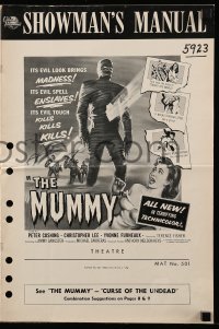 4a453 MUMMY pressbook '59 Terence Fisher Hammer horror, Christopher Lee as the monster!