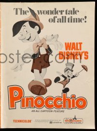 4a485 PINOCCHIO pressbook R71 Disney classic fantasy cartoon about a wooden boy who wants to be real
