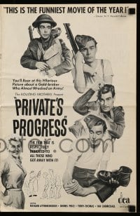 4a494 PRIVATE'S PROGRESS pressbook '56 John Boulting directed, Richard Attenborough, Dennis Price