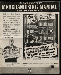 4a498 REAR WINDOW pressbook R62 Alfred Hitchcock, art of voyeur Jimmy Stewart & sexy Grace Kelly!