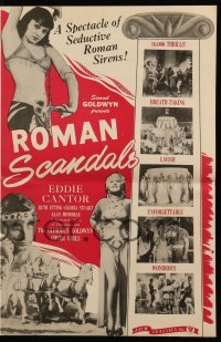 4a511 ROMAN SCANDALS pressbook R46 Eddie Cantor & the sexy Goldwyn Girls in ancient Italy!