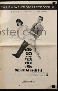 4a529 SEX & THE SINGLE GIRL pressbook '65 great images of Tony Curtis & sexiest Natalie Wood!