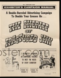 4a533 SHERIFF OF FRACTURED JAW pressbook '59 sexy burlesque Jayne Mansfield, sheriff Kenneth More!