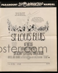 4a558 ST. LOUIS BLUES pressbook '58 Nat King Cole, the life & music of W.C. Handy!