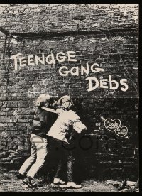 4a583 TEENAGE GANG DEBS pressbook '66 under-aged, over-sexed, kick-happy, reckless & willing!