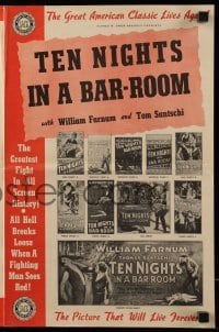 4a584 TEN NIGHTS IN A BARROOM pressbook R40s former alcoholic William Farnum must save daughter!