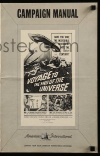 4a618 VOYAGE TO THE END OF THE UNIVERSE pressbook '64 AIP, Ikarie XB 1, cool sci-fi art!