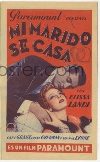 4a727 ENTER MADAME 4pg Spanish herald '36 different romantic close up of Cary Grant & Elissa Landi!