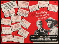 4b146 CHEYENNE SOCIAL CLUB British quad '70 different artwork of Jimmy Stewart & Henry Fonda!