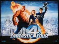 4b148 FANTASTIC FOUR teaser DS British quad '05 Jessica Alba, Chiklis, Marvel super heroes!