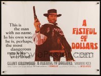 4b149 FISTFUL OF DOLLARS British quad '67 Leone, introducing the man with no name, Clint Eastwood!