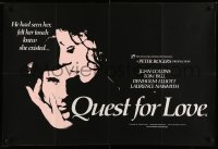 4b157 QUEST FOR LOVE British quad '74 Joan Collins, cool art of her and Tom Bell!