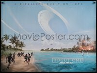 4b158 ROGUE ONE teaser DS British quad '16 A Star Wars Story, Jones, great use of horizontal format