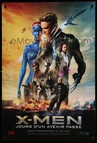 4b021 X-MEN: DAYS OF FUTURE PAST style A teaser DS Canadian 1sh '14 Lawrence, Jackman, Page, & cast