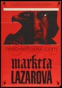 4b243 MARKETA LAZAROVA Czech 23x33 '67 Magda Vasaryova, cool Ziegler image of man & bird!