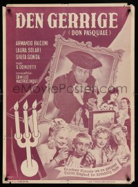 4b347 DON PASQUALE Danish '44 different artwork of Falconi and cast by Benny Stilling!