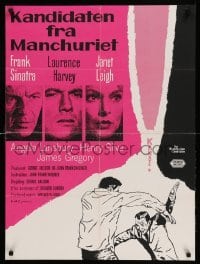 4b362 MANCHURIAN CANDIDATE Danish '62 art of Frank Sinatra, directed by John Frankenheimer!