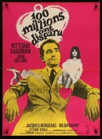 4b845 HARD TIMES FOR PRINCES French 23x31 '65 Joan Collins sits on Vittorio Gassman's shoulder!