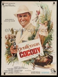 4b865 MAN FROM COCODY French 24x32 '65 Christian-Jaque's Le gentleman de Cocody, spy Jean Marais!