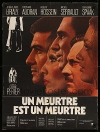 4b873 MURDER IS A MURDER French 23x30 '72 cool image of all five stars by Landi!