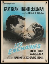 4b877 NOTORIOUS French 24x32 R63 Cary Grant & Ingrid Bergman, Alfred Hitchcock classic!