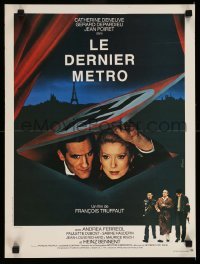 4b968 LAST METRO French 16x21 '80 Catherine Deneuve, Gerard Depardieu, Truffaut, Ferracci art!