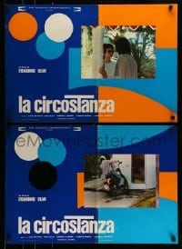 4b187 CIRCUMSTANCE set of 4 Italian 18x26 pbustas '74 La circostanza, cool images of top cast!