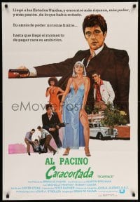 4b007 SCARFACE Venezuelan '83 Al Pacino as Tony Montana, De Palma, completely different art!