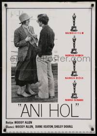 4b246 ANNIE HALL Yugoslavian 20x28 '77 full-length Woody Allen & Diane Keaton, a nervous romance!