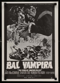 4b254 FEARLESS VAMPIRE KILLERS Yugoslavian 14x20 R80s Roman Polanski, great comedy horror art!