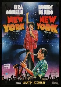4b266 NEW YORK NEW YORK Yugoslavian 19x27 '78 Robert De Niro plays sax while Liza Minnelli sings!