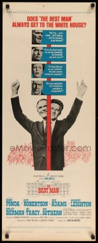 4c340 BEST MAN insert '64 Fonda & Cliff Robertson running for President of the United States!