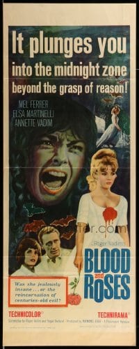 4c354 BLOOD & ROSES insert '61 Et mourir de plaisir, Roger Vadim, sexiest vampire Annette Vadim!