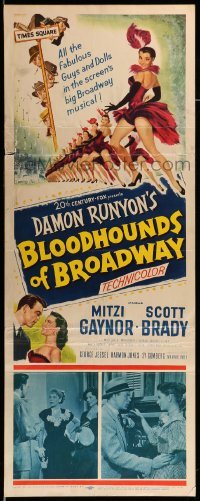4c355 BLOODHOUNDS OF BROADWAY insert '52 Mitzi Gaynor & sexy showgirls, from Damon Runyon story!