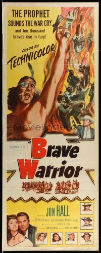 4c375 BRAVE WARRIOR insert '52 the prophet sounds the war cry and ten thousand braves rise in fury
