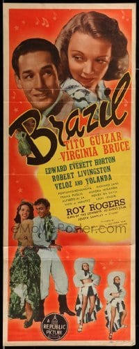 4c376 BRAZIL insert '44 Tito Guizar & Virginia Bruce in a glorious Pan-American musical romance!