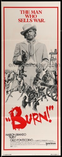 4c394 BURN insert '70 Marlon Brando profiteers from war, directed by Gillo Pontecorvo!