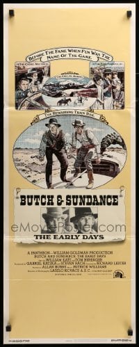 4c397 BUTCH & SUNDANCE - THE EARLY DAYS insert '79 western art of Tom Berenger & William Katt!