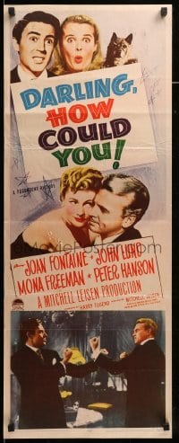 4c424 DARLING, HOW COULD YOU! insert '51 Joan Fontaine, John Lund, from James M. Barrie play!