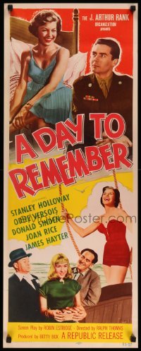 4c426 DAY TO REMEMBER insert '55 Stanley Holloway, Odile Versois, Donald Sinden!