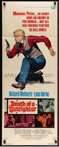 4c429 DEATH OF A GUNFIGHTER insert '69 Richard Widmark, all his friends plotted to kill him!