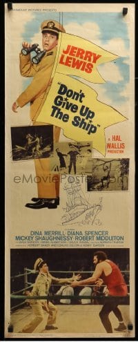 4c435 DON'T GIVE UP THE SHIP insert '59 full-length image of Jerry Lewis in Navy uniform!