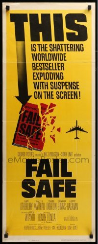 4c448 FAIL SAFE insert '64 shattering worldwide bestseller directed by Sidney Lumet!