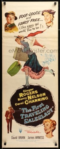 4c454 FIRST TRAVELING SALESLADY insert '56 Ginger Rogers sells barbed-wire in Texas!